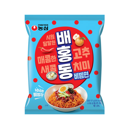 인기 비빔면 농심 배홍동 비빔면